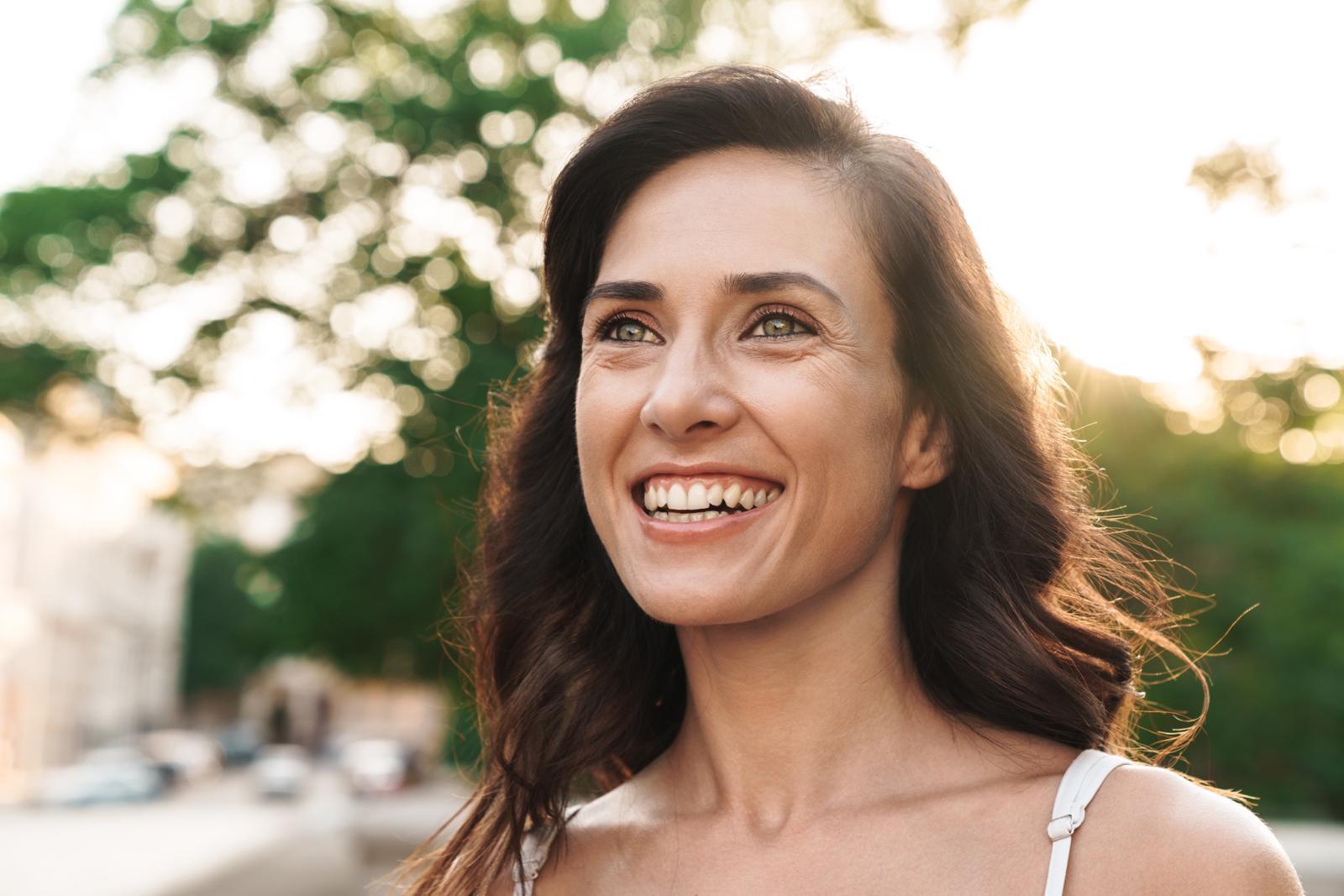 Smiling from AmnioWell skin treatment